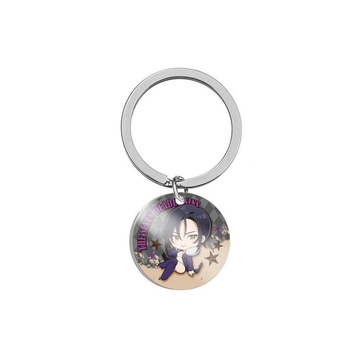 Wholesale Color Printing Stainless Steel Keychain JDC-KC-HuanYu034