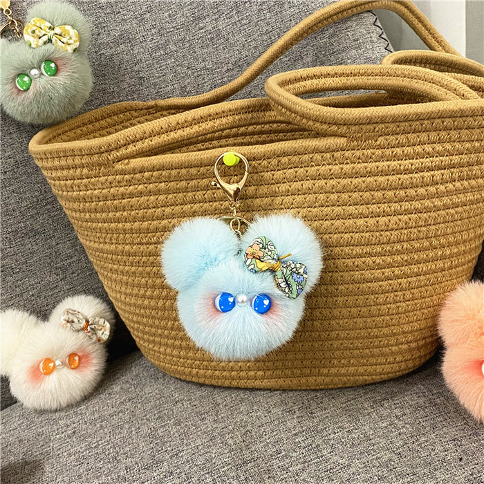 Wholesale Cartoon Keychain Cute Blush Cat Doll Plush Doll Bag Pendant Jewelry Gift