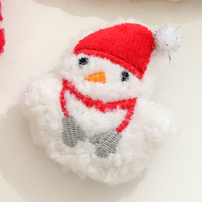 Wholesale Christmas Brooch Cute Plush Christmas Accessories Cartoon Pin Decorations Clothing Accessories