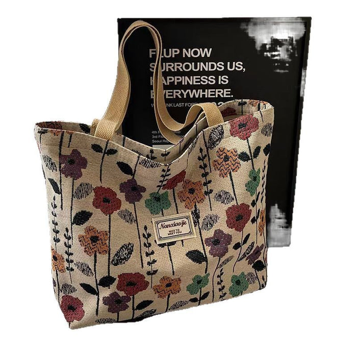 Wholesale Large capacity shoulder bag women' s canvas tote bag school handbag commuter bag