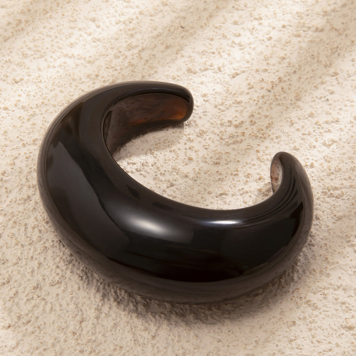 Wholesale Irregular Acrylic Bracelet with Fashionable Multi Color Curved Texture for Jewelry