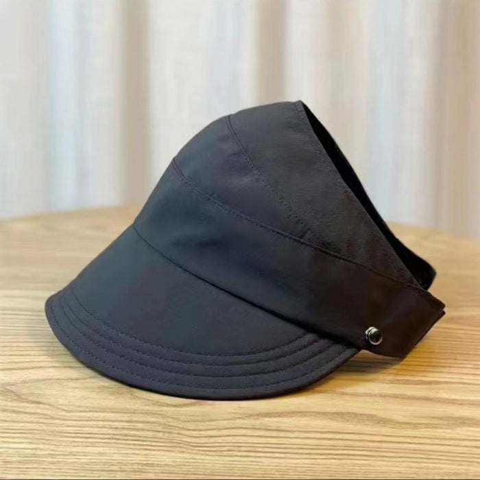 Wholesale Duck tongue empty top fisherman hat can be tied sun hat, ponytail sun protection, UV protection, foldable hat