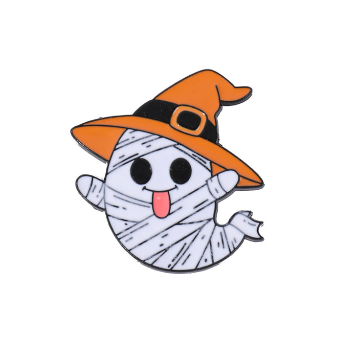 Wholesale  cartoon brooch metal decorative badge cute pumpkin ghost alloy brooch bag accessories