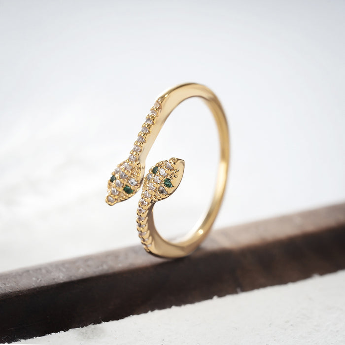 Wholesale Fashionable and exquisite open-end ring with high-end feel, diamond studded index finger ring