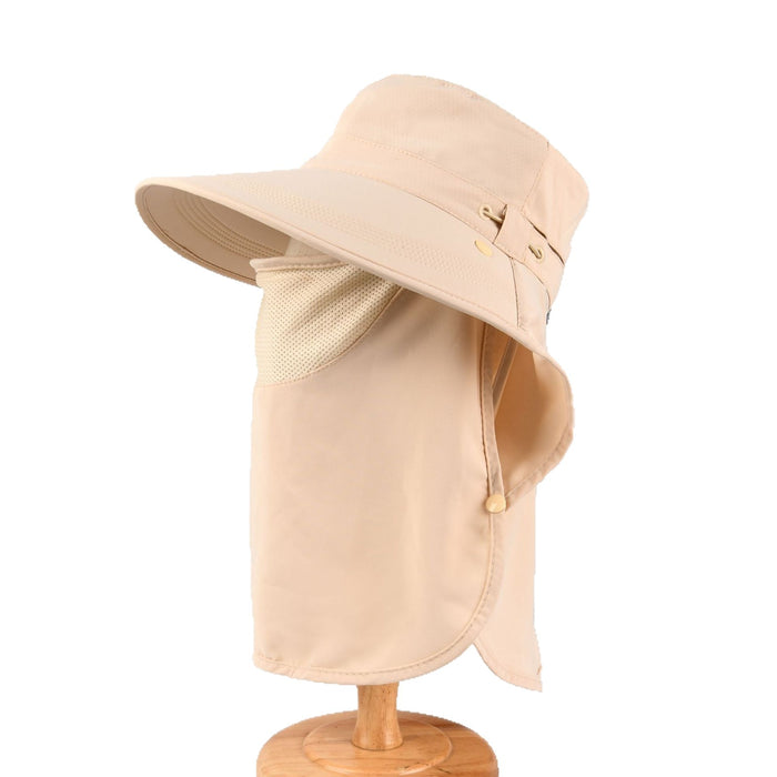 Wholesale Foldable sun protection hat with large brim, UV protection, sun shielding shawl hat, outdoor neck and face protection, fisherman hat