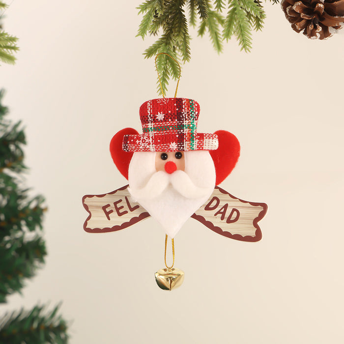 Wholesale Fabric Christmas Brand Pendant Holiday Scene Arrangement Christmas Tree Pendant Christmas Decorations Hanging Ornaments