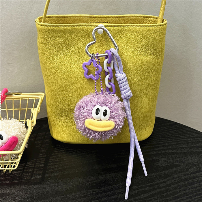 Wholesale Cute cartoon plush toy pendant, keychain, backpack, woven rope