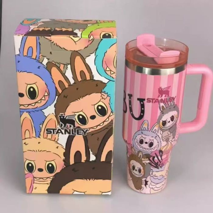 Wholesale 304 stainless steel tumbler cup 40oz cartoon car cup straw ice cup