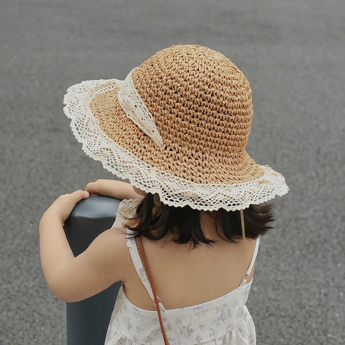 Wholesale Children's Hat Straw Hat Girl's Summer Female Sunscreen Fisherman Hat Baby