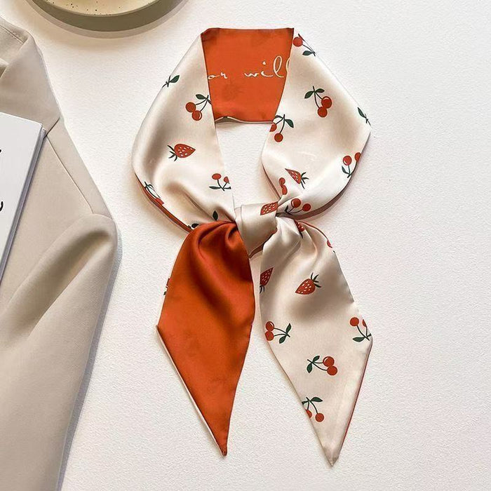 Wholesale Red series small long silk scarf