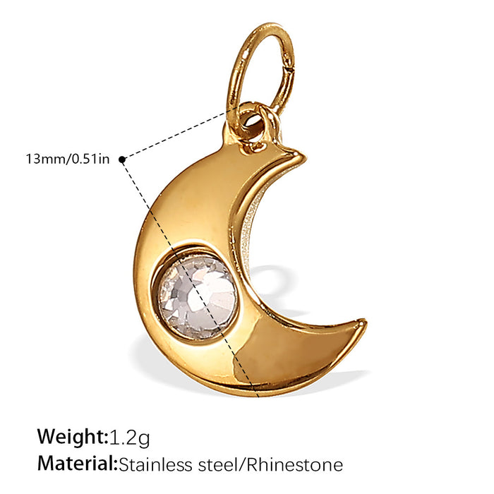 Wholesale Sun and Moon Element Stainless Steel Gold-Plated Pendant