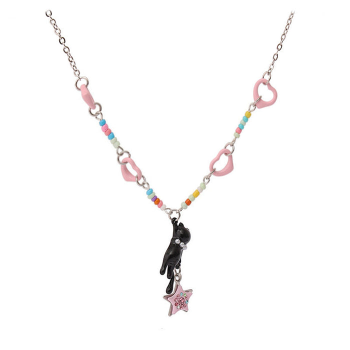 Wholesale Versatile Love Necklace Beaded Clavicle Chain Jewelry