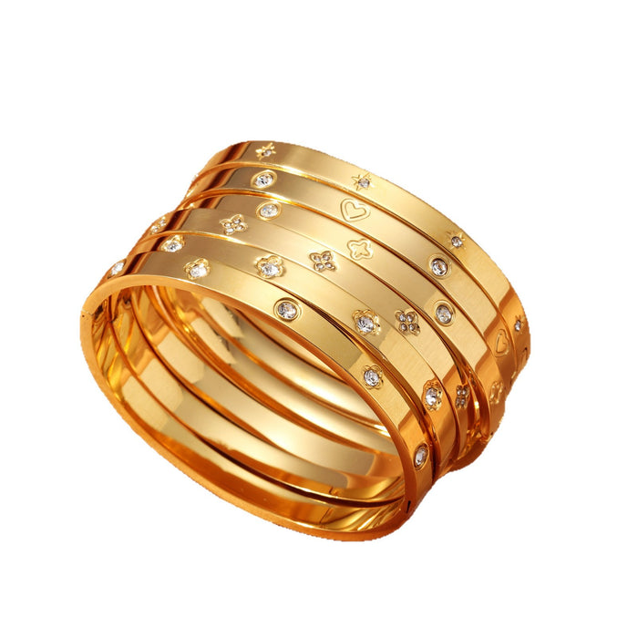 Wholesale Sophisticated &  Elegant: Light Luxury Titanium Steel Bangle