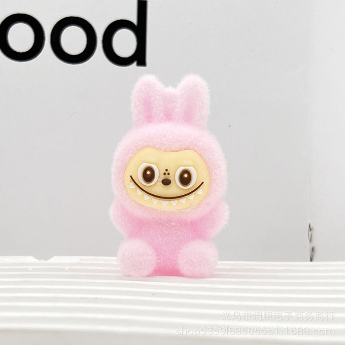 Wholesale Flocked Sitting Plush Little Sheep Keychain Pendant Plush Little Sheep Accessory Clog Doll Accessory