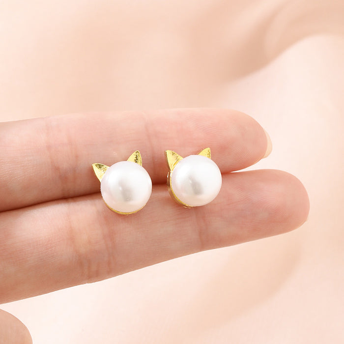 Wholesale Pearl earrings earrings, fashionable and versatile, cute and simple earrings