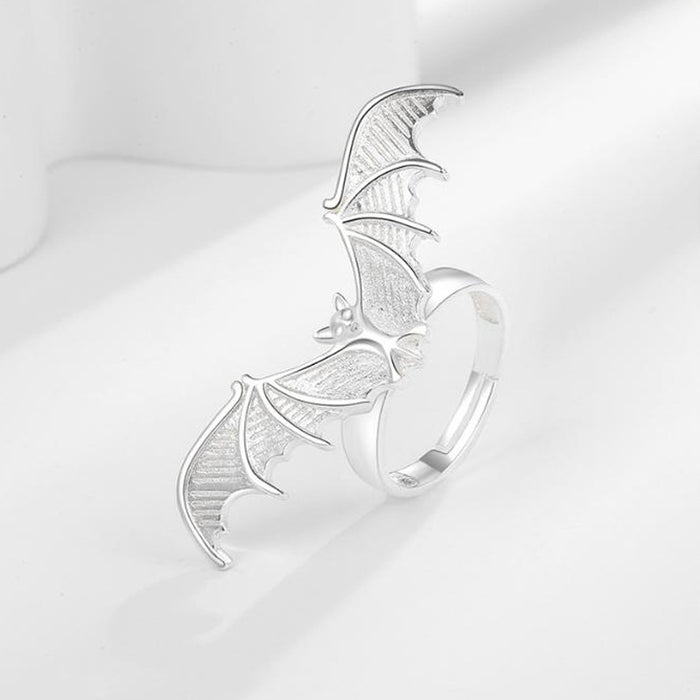 Wholesale New Retro Personalized Open Mouth Bat DIY Jewelry Men's and Women's Rings