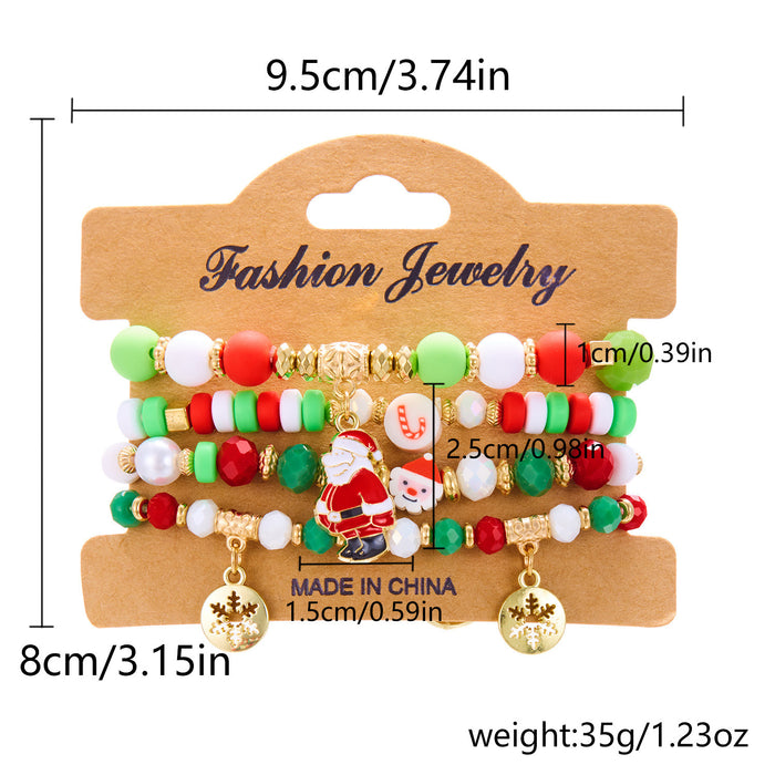 Wholesale Combination Bracelet Creative Colorful Acrylic Beaded Bracelet  suit
