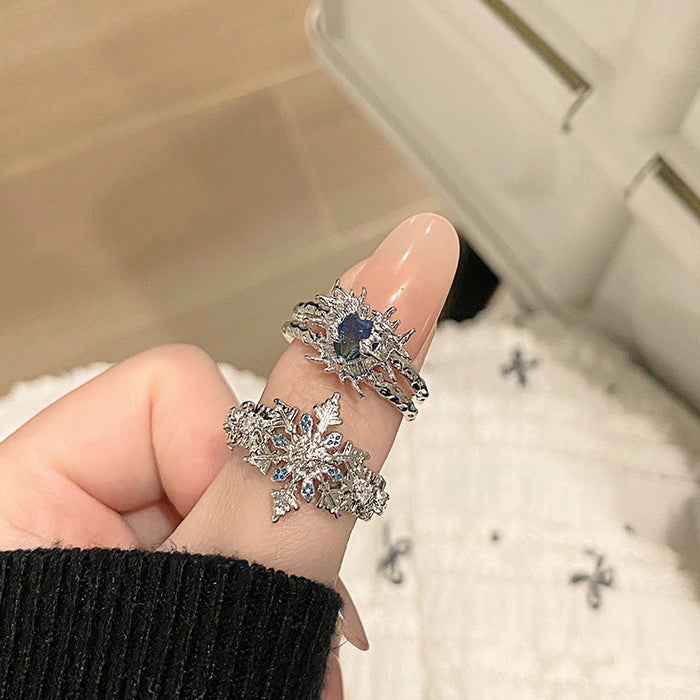 Wholesale Personalized Love Geometry Ring Retro Fashion Exaggerated Irregular Opening Ring