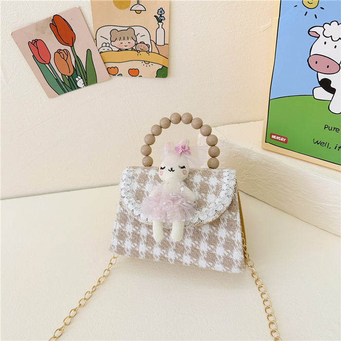 Wholesale Cotton and Linen Children's Cute Princess Chain Bag Coin Purse JDC-SD-YuanDuo094