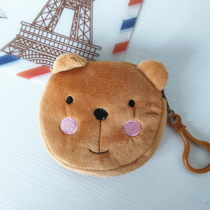 Wholesale Cartoon Cute Plush Small Coin Purse Girls Buckle Coin Bag Student Activity Gift Children Mini Fabric Bag JDC-WT-RC005