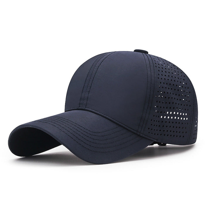 Wholesale Quick-drying Perforated Cap Women's Spring and Summer Sunscreen Soft Top Breathable Sports Travel howing Small Baseball Cap for Men