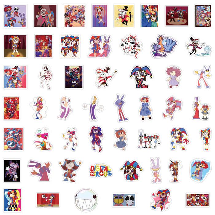 Wholesale 50pcs Circus stickers,  guitar,  notebook,  water cup stickers