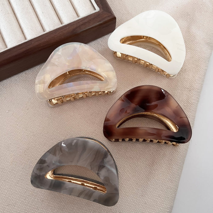 Wholesale Exquisite small clip, simple half zip hair clip, high-end retro leopard print shark clip headband