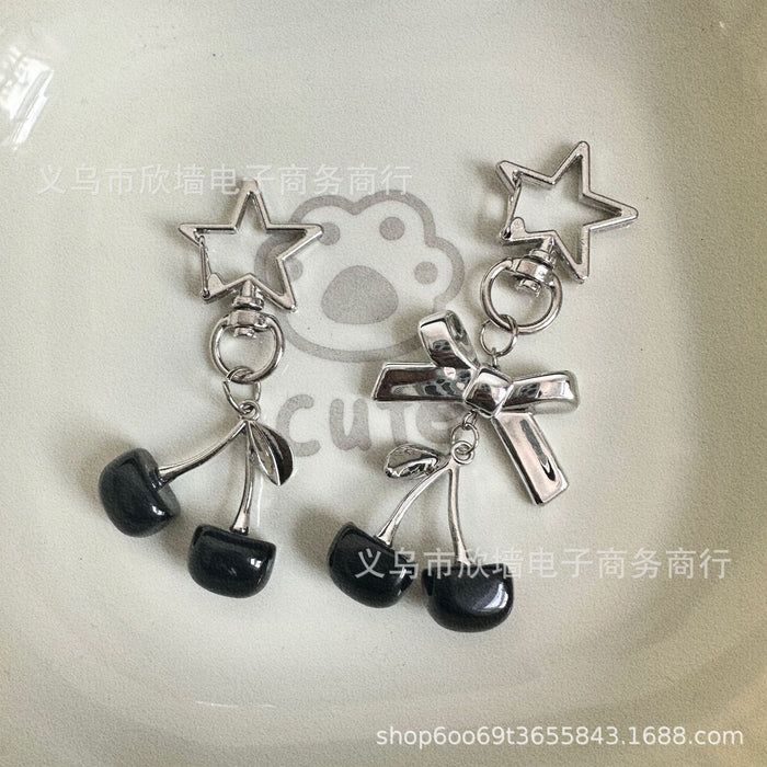 Wholesale Cute and exquisite 3D cherry keychain