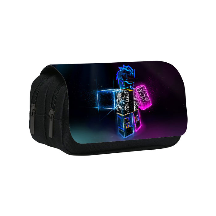 Wholesale Printing Double Layer Pencil Bag Cartoon Storage Bag