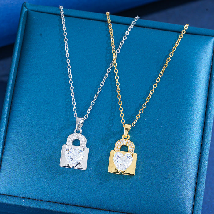 Wholesale Colorful zircon geometric niche fashion new design pendant set with elegant style