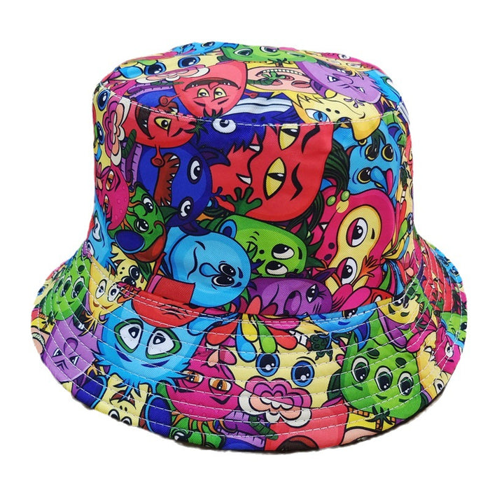 Wholesale Cartoon Print Cotton Bucket Hat JDC-FH-BoD017