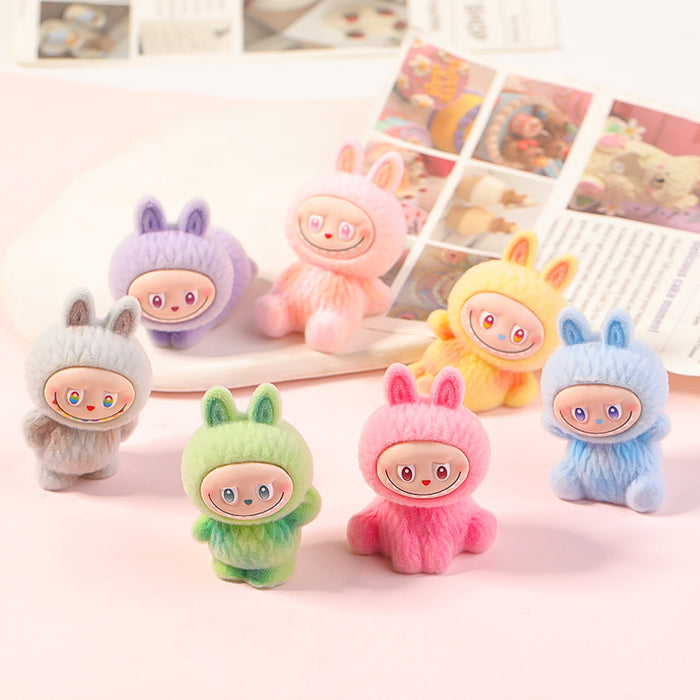Wholesale flocked cute mini figurine
