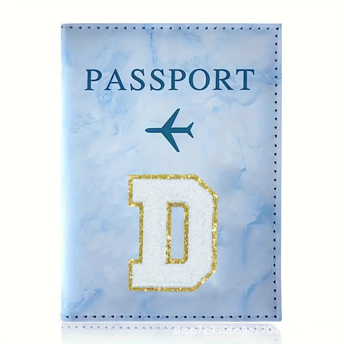Wholesale Fashion Initial Letter Pattern PU Passport Holder Travel Wallet Casual Everyday Accessory
