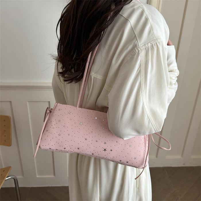 Wholesale Chic Street Fashion Canvas Shoulder Bag White Large Capacity Boutique