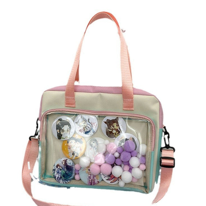 Wholesale  Secondary Cartoon Pain Bag Shoulder Bag 20cm Baby Bag Large Capacity Transparent Bag Crossbody Bag