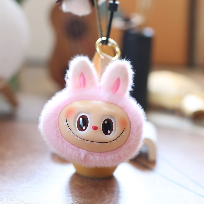 Wholesale Cute vinyl rabbit second generation small pendant plush toy doll bag pendant keychain doll