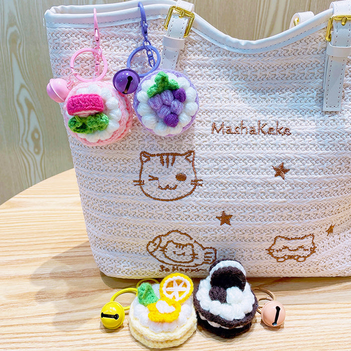 Wholesale Crochet Cake Keychain Fashion Accessory Boutique Resale Gift MOQ≥2