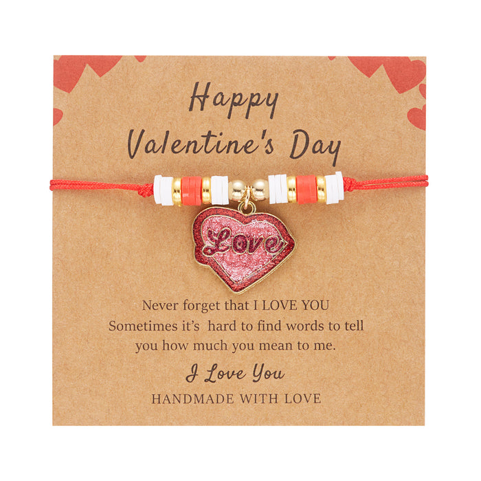 Wholesale Valentine' s Day Love Couple Braided Bracelet