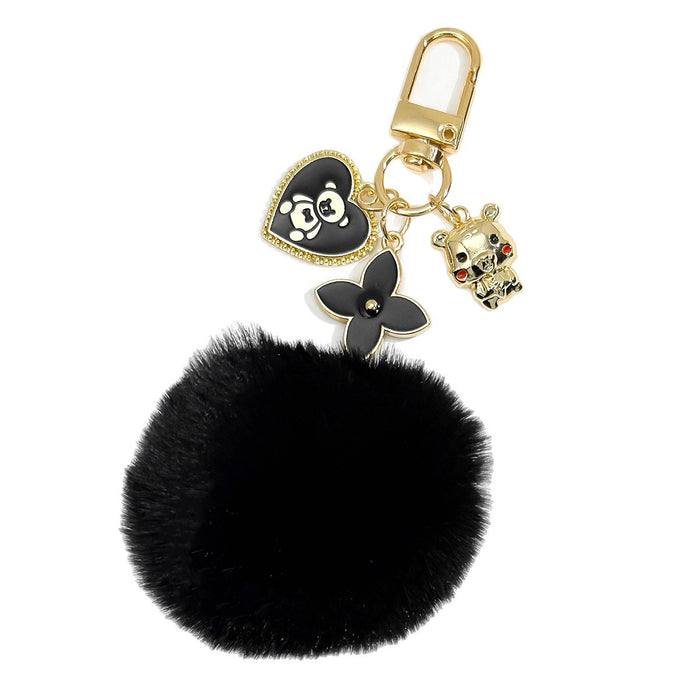 Wholesale Fur Ball Keychain Cute Tiger earbuds Protective Pendant