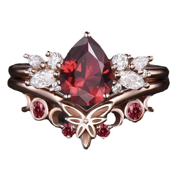 Wholesale Rose gold wedding band with butterfly design