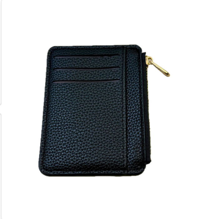 Wholesale PU Leather Zipper Card Holder Large Capacity Commuting Wallet MOQ≥2