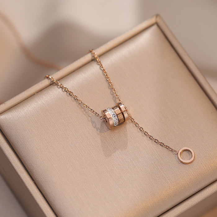 Wholesale The necklace has small tassels, a minimalist design, and a new titanium steel lock chain with a simple temperament