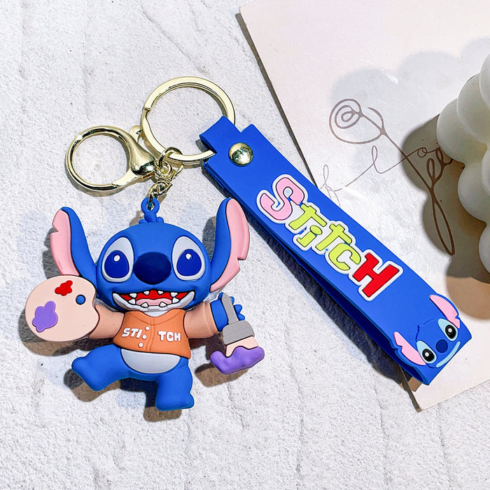 Wholesale cute doll  soft rubber pvc car key chain