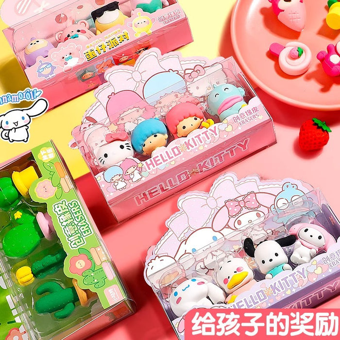 Wholesale Stylish Doll Erasers 3D TPR Creative Spliceable Gift for Students