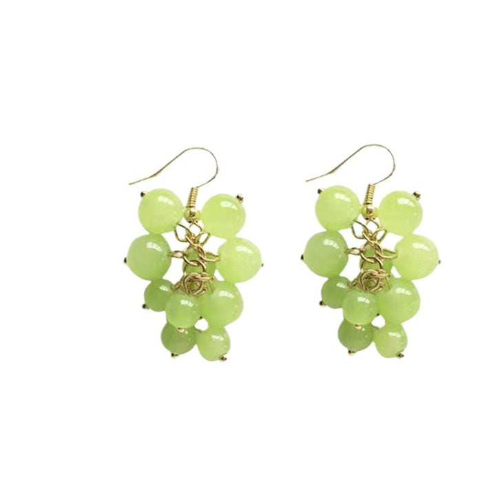 Wholesale Grape earrings, niche ear hooks, fruit earrings
