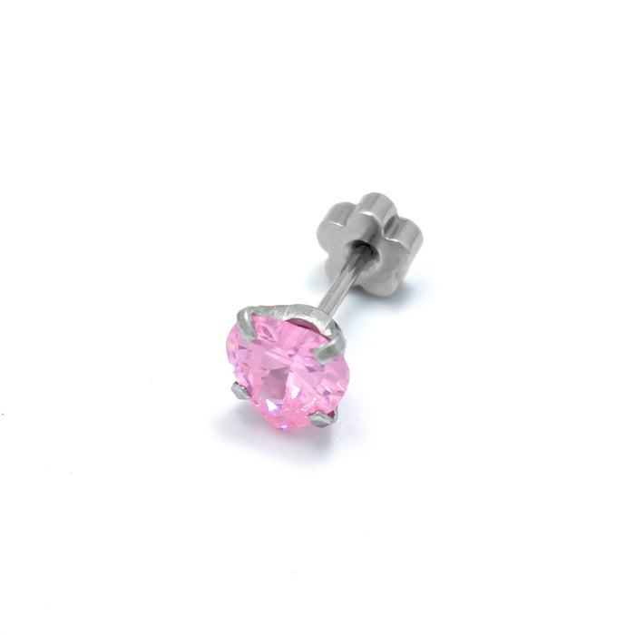 Wholesale Zircon Titanium Steel Cartilage Earrings Flower shaped Heart shaped Star shaped Earrings Set