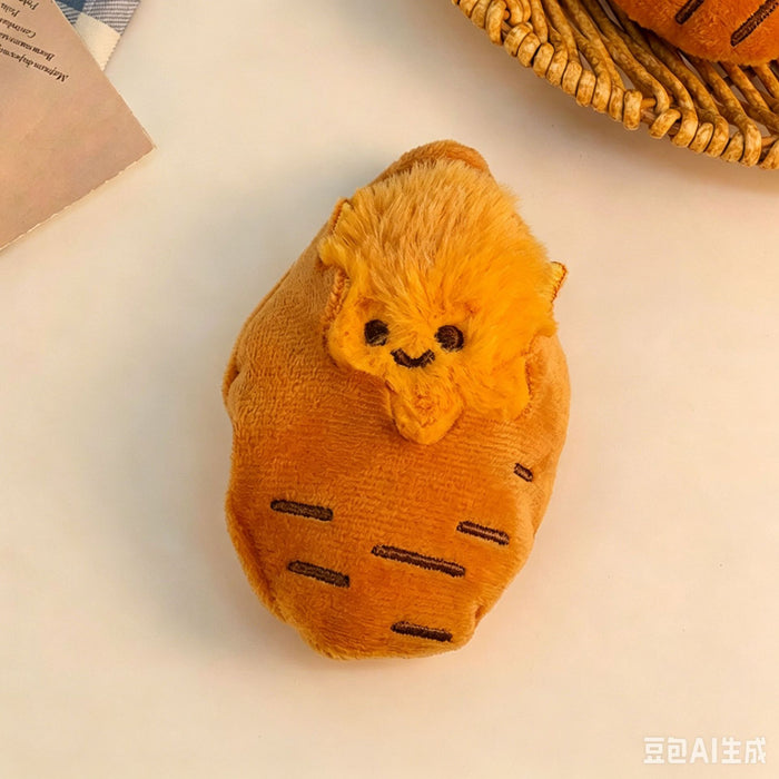 Wholesale Cute Roasted Sweet Potato Plush Keychain Car Key Accessory Gift