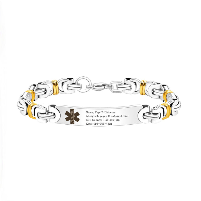 Wholesale Fashionable retro stainless steel bracelet with engraved characters, personalized design, versatile accessories