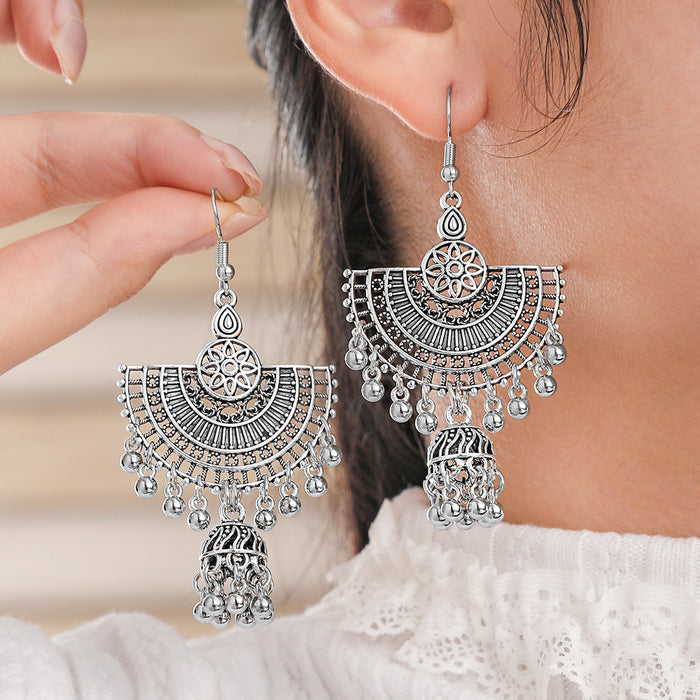 Wholesale Bohemian Tassel Earrings Alloy Geometric Electroplated Party Jewelry Accessory MOQ≥2