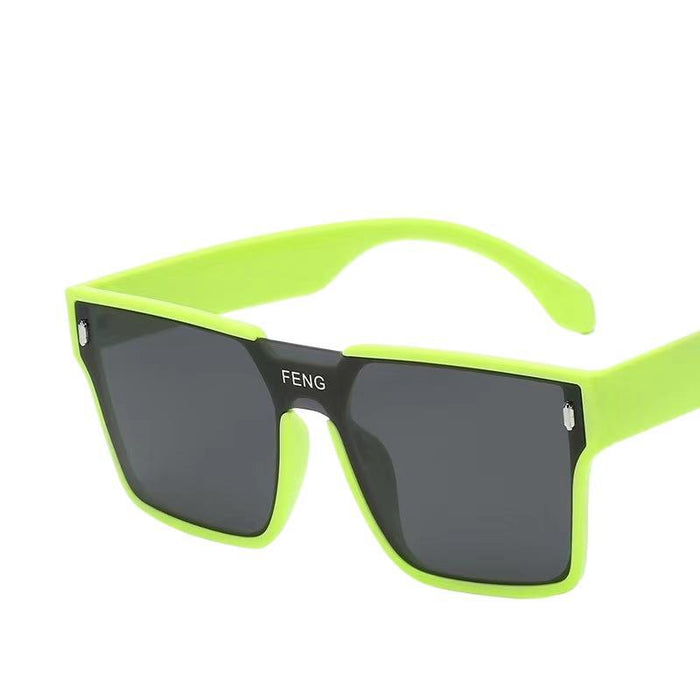 Wholesale Advanced retro large frame integrated lens sunglasses, women's UV resistant sunglasses, glasses